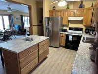 Loon Beach Lake House is on a quiet dead end road with private lake front