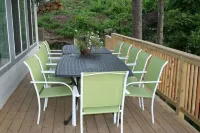 1 Block to Beach with Lake Views, Fire Pit & Room for 21. Spacious and Private