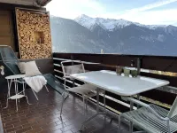 Sunny panoramic view near Davos Lenzerheide