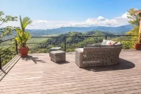 Villa with Stunning Isla Tortuga Seaview, Near Curu Park & Ferry in Blue Zone