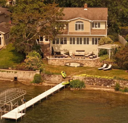 Lakeside — Luxury on Owasco Lake — Level Lake Frontage — Best Location