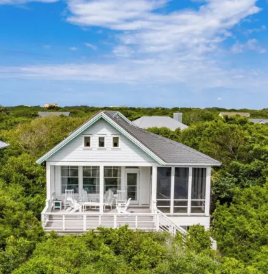 Visit Bald Head Island in March. Peaceful porches with stunning ocean view!
