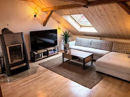 120 qm maisonettappartement in the middle of Weimar with fireplace and sauna