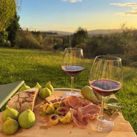 Podere Fontebernardi, authentic Tuscan farmhouse overlooking Pienza.