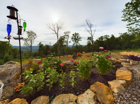 Beautiful modern cabin on top of the mountain with stunning sunset views.