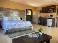 3 comfortable individuals cabins in a property with stunning views of the valley