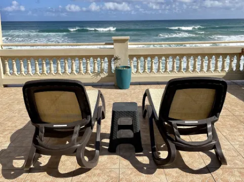 Oceanfront 3 Bdrm House on Surf Beach near Rincon with Private Beach Access