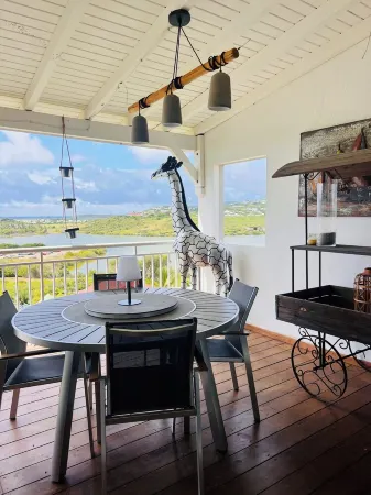 Villa bungalow Colibri vue sur mer et Saint Barthélémy