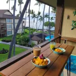 Ocean View from Sofa & LanaiOceanfront Complex Close to Town, Dining & Shopping