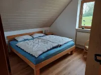 Quietly situated vacation home with a fantastic view. Bathing lake 5 min away.