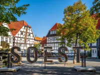 Central, stylish and modern holiday apartment with balcony and box-spring beds Hotels in Mohnesee