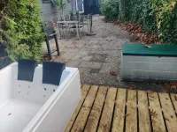 Deluxe chalet with private outside jacuzzi.