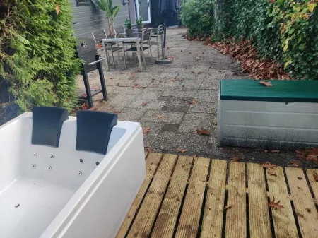 Deluxe chalet with private outside jacuzzi.