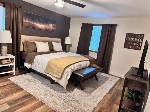 Enjoy beautiful sunsets year round from this spacious 3 BR home on Lake Orono.