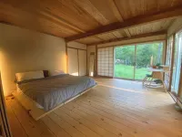 Serene Japanese traditional crafted farmhouse acres of woodland.