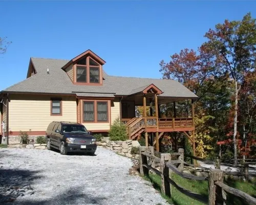 Waterfall View! Large Deck, Hot Tub, Outdoor Fire Pit! Hotels in Hogback