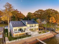 6BR Houghton Lake House w/ Indoor Pool, Hot Tub, and Golf Simulator - Sleeps 24