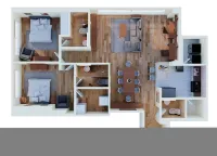 2BR Santa Fe: Style & Comfort with Gym & Parking - Mountain view