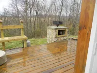 Hocking Hills A-Frame Log/Stone Cabin by the Pond-Quiet and Private