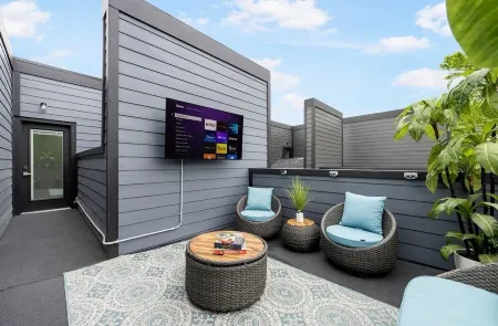 Contemporary-3 Bedroom-Rooftop in the Heart of Downtown Conroe Отели в г. Конро