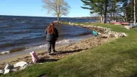 Waterfront Modernized Rustic Log Cabin on Indian Lake, Manistique, MI