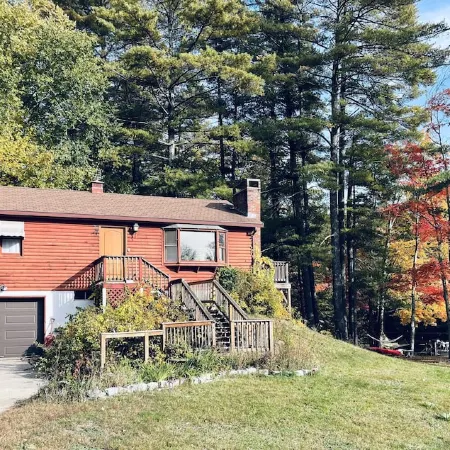 Grandmas Cottage on the River and the Rail Trail in Wolfeboro