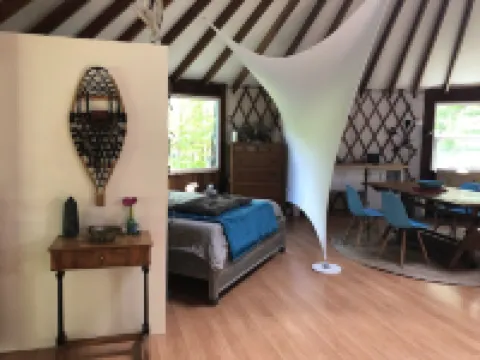 Totally secluded Yurt surrounded by waterfalls, brooks, cliffs and forest