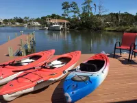 Fishing from the Dock, Waterfront Cabin, Free Kayaks for Your Use!