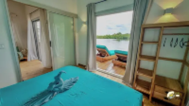 Coral Reef Over Water Bungalow, Bedroom, King Bed, Living Room, Kitchenette Hotels in 