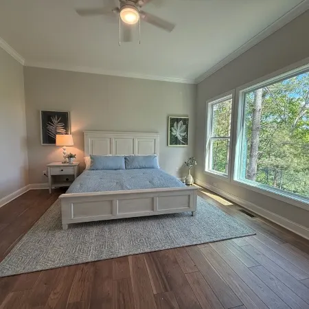 New four bedroom house with private dock on Lake James.