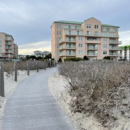 Two bedroom condo with deck overlooking the ocean. Private beach!