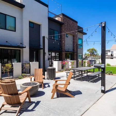 300 steps from Historic District in Gilbert, across from community heated pool.