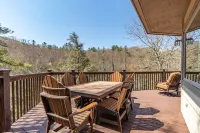 Gorgeous Waterfront Mountain Retreat with Firepit and Waterfall