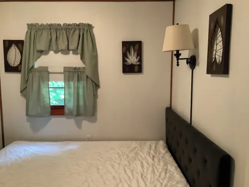 Romantic Getaway, Private Cabin Overlooking Sawyer Lake  Wifi, TV, AC, Heat