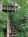 Charming 2-bedroom cottage in a wooded setting sitting high above Chauga River