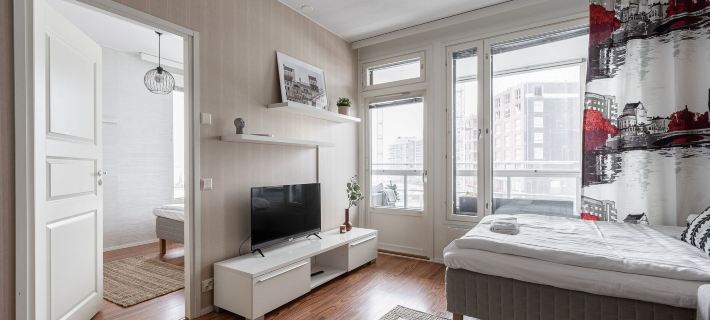 Homelike 1Br with Sauna, Free Parking & Balcony Hotéis em Tampere