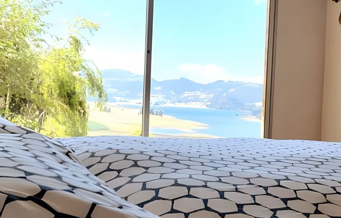 Casa con mágica vista represa del Sisga