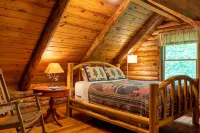 Beautiful Views! Hand Built Log Cabin with Hot Tub and Fire Pit