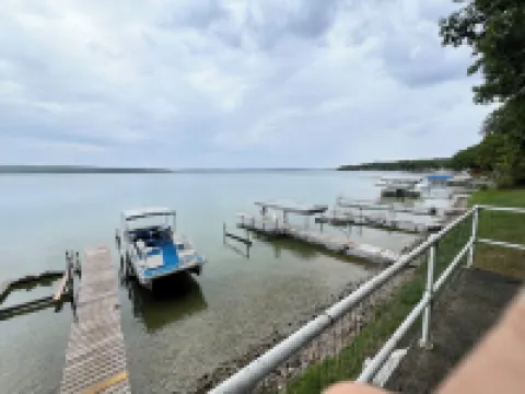 Rustic View Cabin sits on a 2.5 acres on beautiful Hubbard Lake.