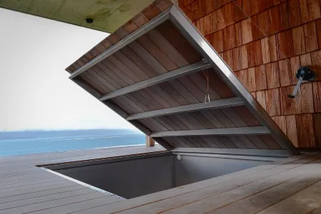 Spacious, luxurious house with a lot of natural wood