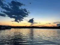 Stunning 3-bedroom house boat in Charlotte with optional cruises available.