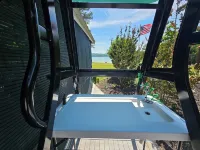 Water front cottage w/water access, firepit & great sunsets.