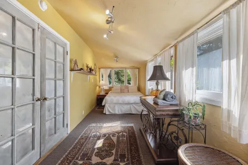 Relaxing redwood forest home with hot tub and sauna at Lagunitas Creek