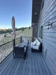 Beautiful cabin with amazing views.  By hiking, biking, skiing and trail riding