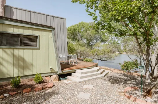 Waterfront A-Frame w/Mtn View, Pool, <15Min to Old Town, Jerome, Vineyards