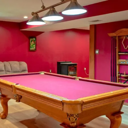 Poconos True Log Cabin with Views, Hot Tub & Game Room