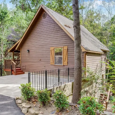 Only Minutes to Attractions with Indoor Sauna, Hot Tub, Games, and Fireplace!