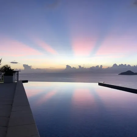 Secluded, exclusive, totally private luxury villa overlooking the prettiest bay.