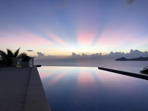 Secluded, exclusive, totally private luxury villa overlooking the prettiest bay.