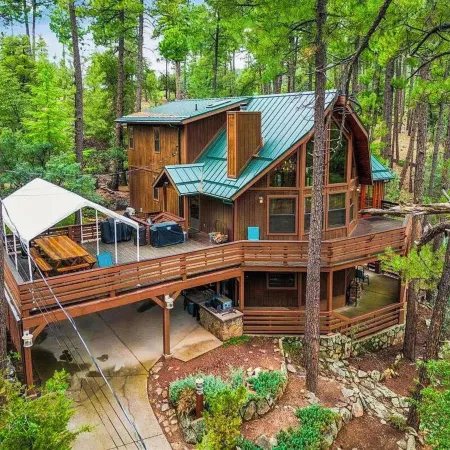 Furnished Deck + Forest Views: Pine Retreat!